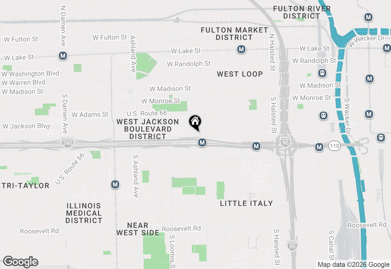 Map of 1224 W Van Buren Avenue #822, Chicago, IL 60607