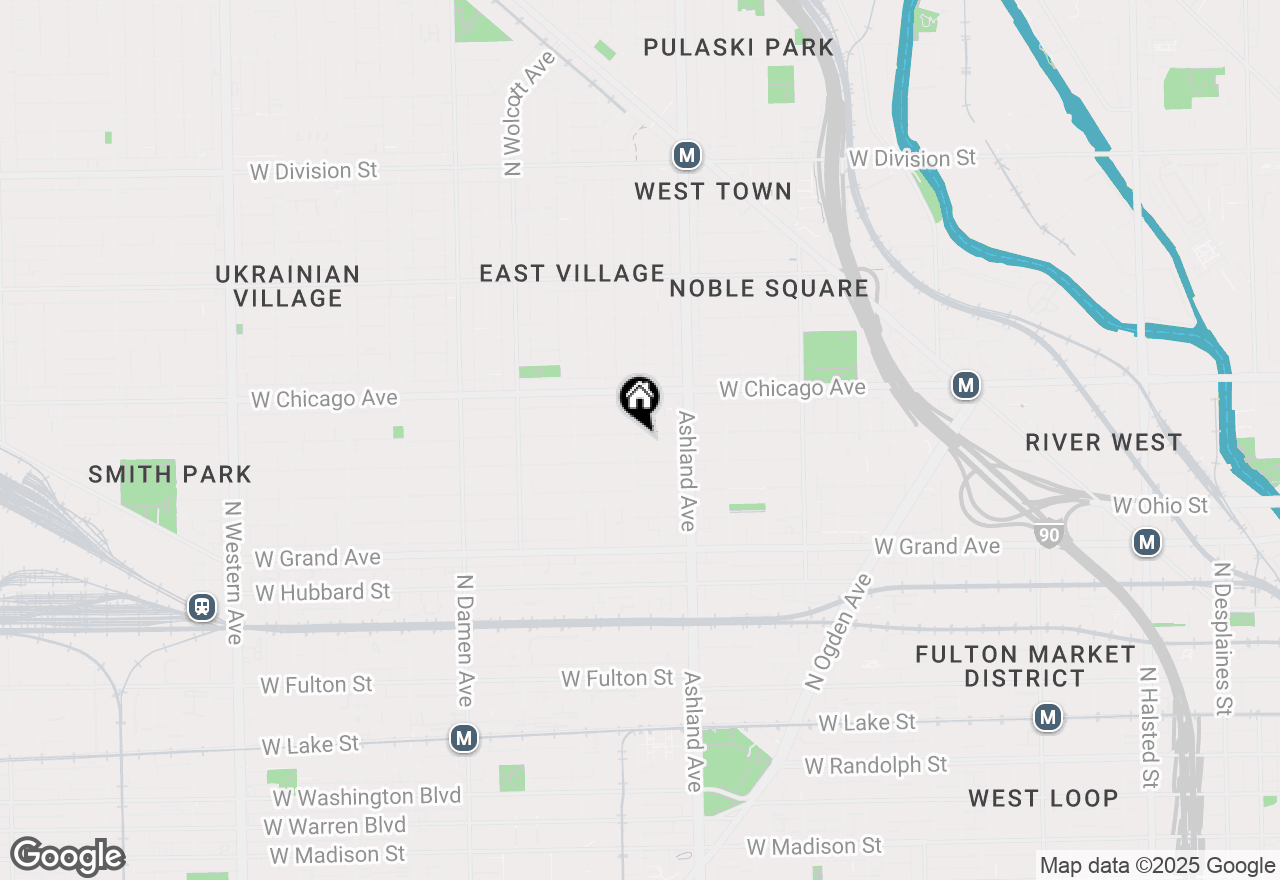 Map of 1652 W Huron Street, Chicago, IL 60622