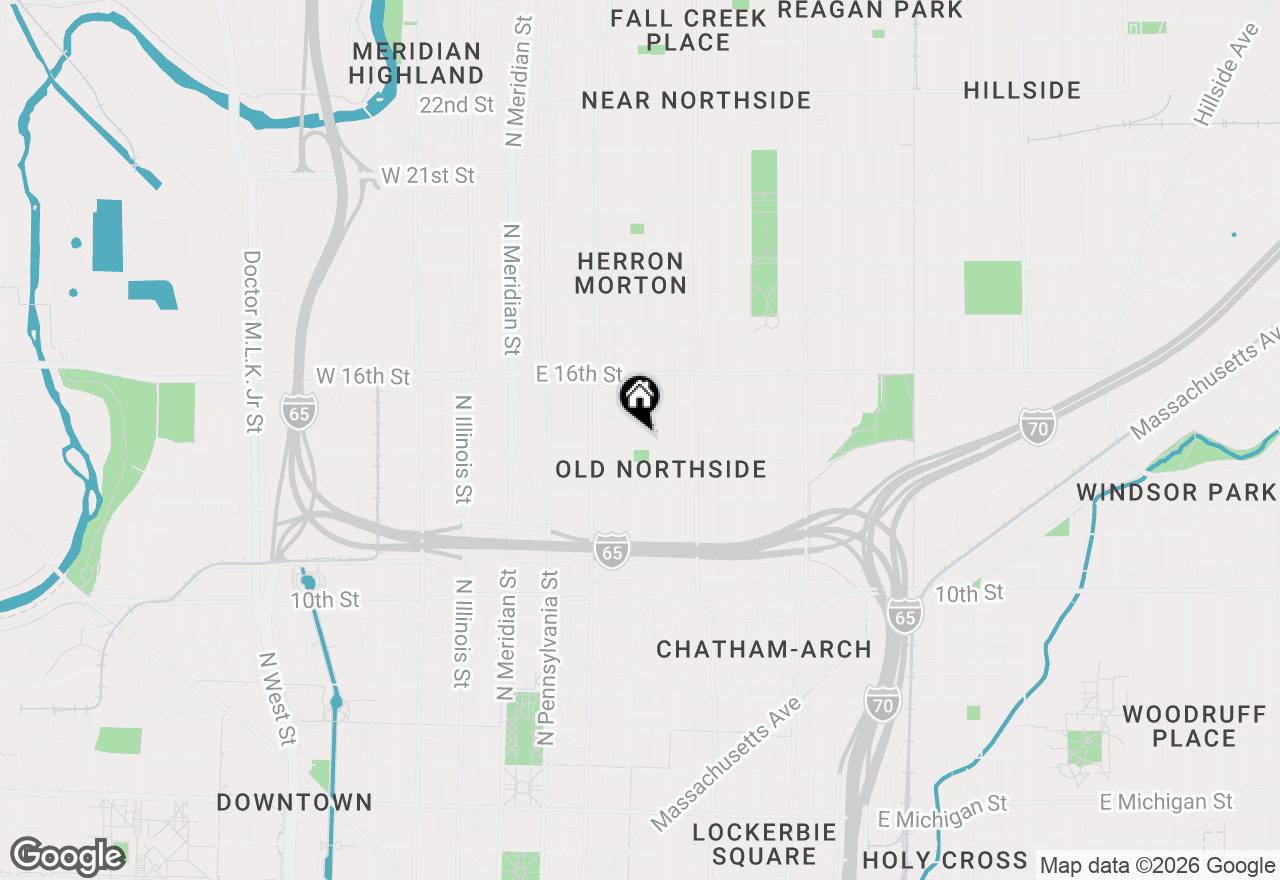 Map of 1431 N Alabama Street, Indianapolis, IN 46202
