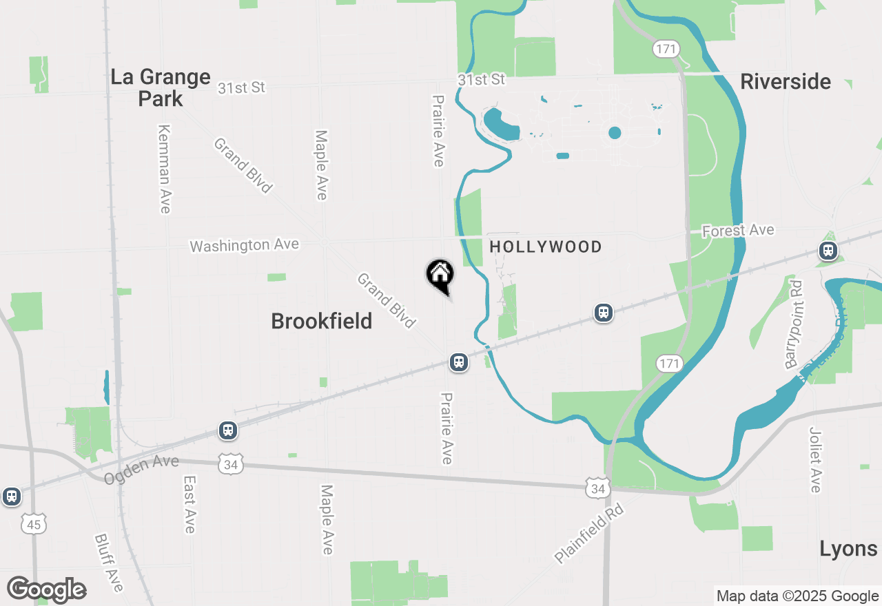 Map of 3632 Prairie Avenue, Brookfield, IL 60513