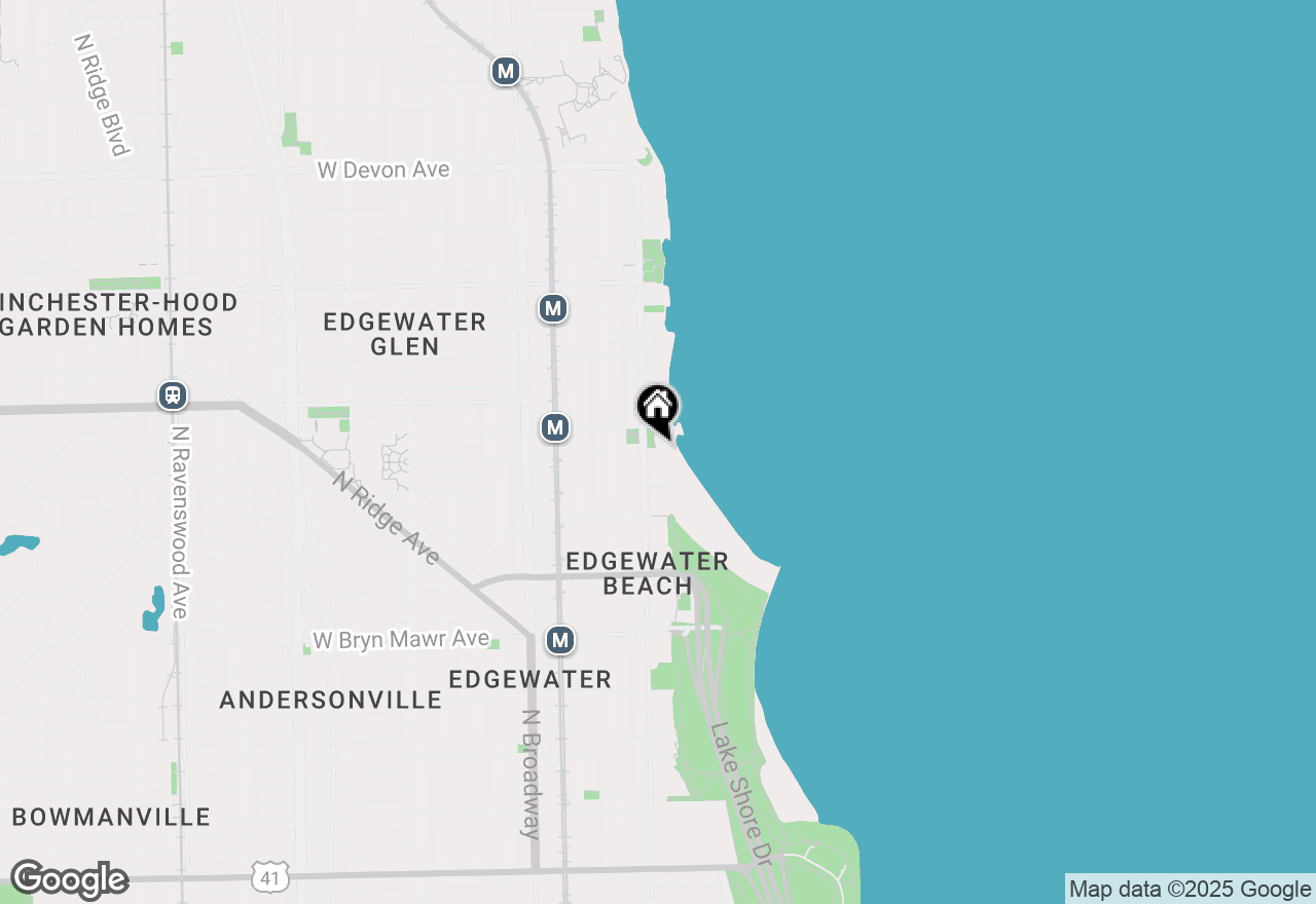 Map of 5901 N Sheridan Road #9G, Chicago, IL 60660