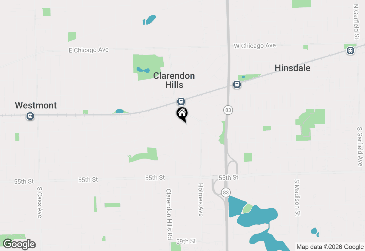 Map of 118 S Prospect Avenue, Clarendon Hills, IL 60514