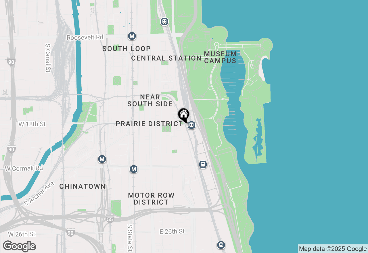 Map of 1841 S Calumet Avenue #1302, Chicago, IL 60616