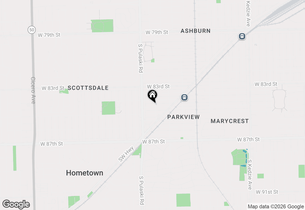 Map of 3912 W 84th Place, Chicago, IL 60652