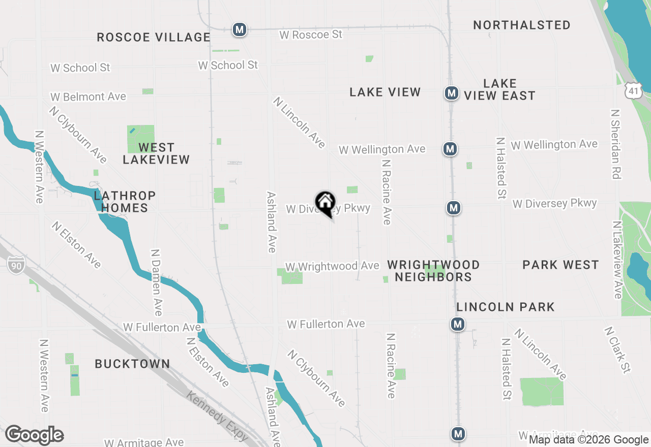 Map of 2718 N Southport Avenue #B, Chicago, IL 60614
