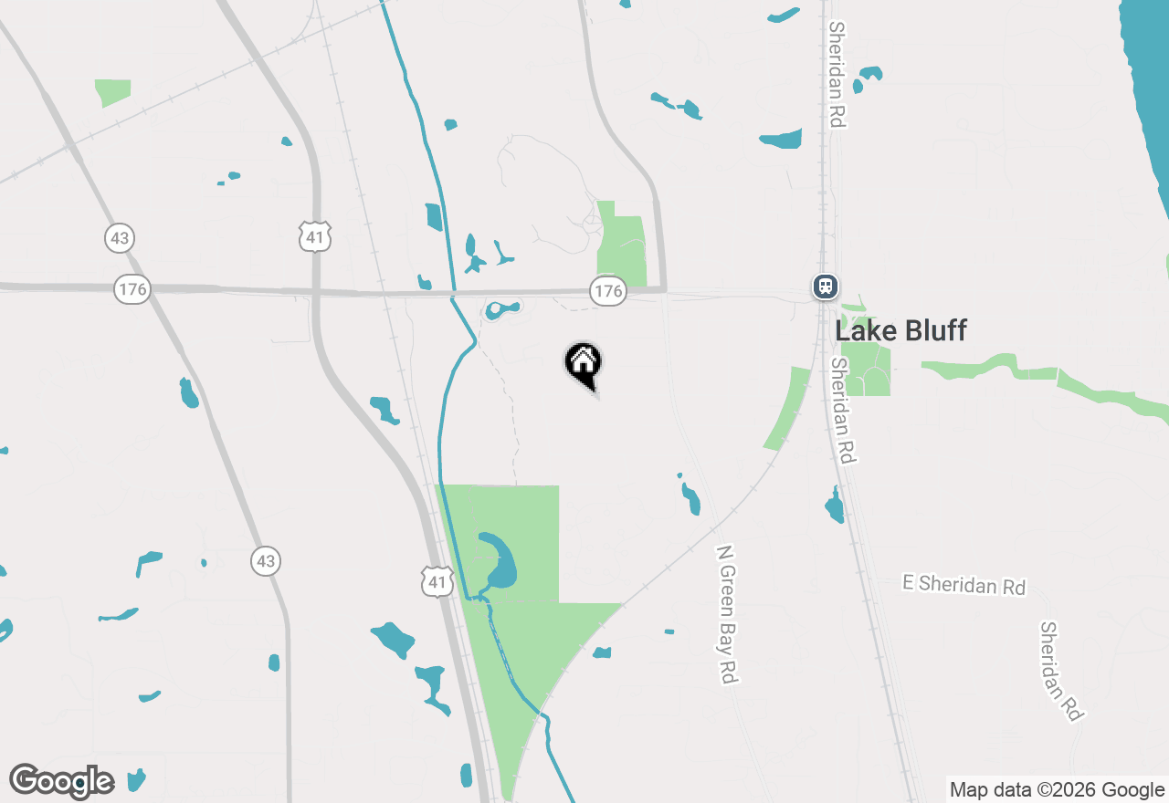 Map of 419 W Sheridan Place, Lake Bluff, IL 60044