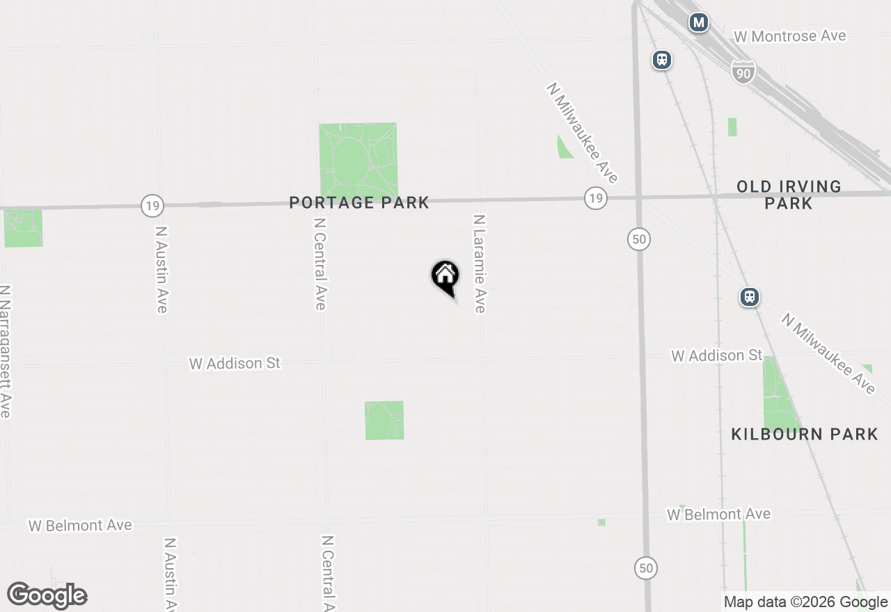 Map of 5257 W Warwick Avenue, Chicago, IL 60641