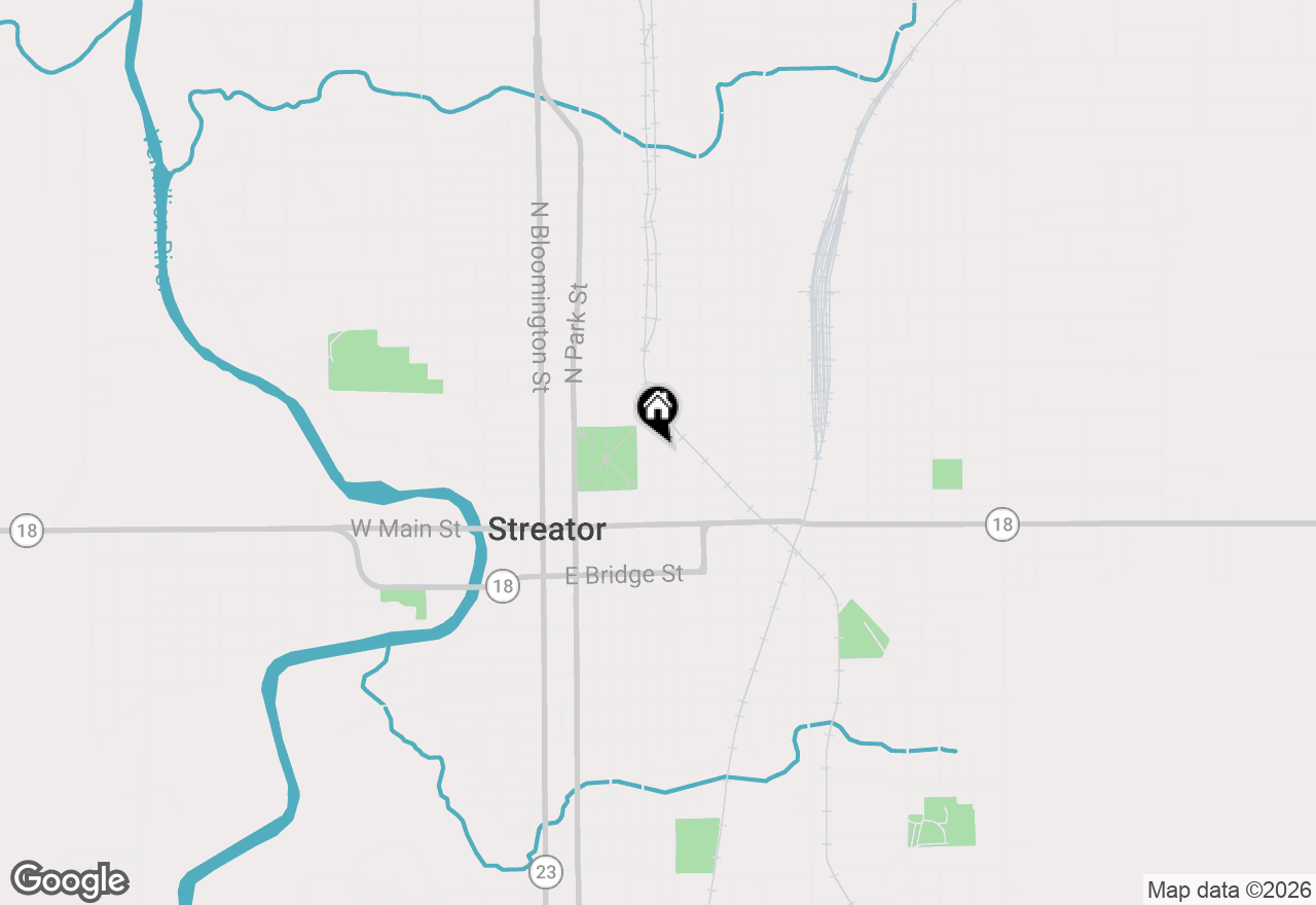 Map of 408 E Elm Street, Streator, IL 61364