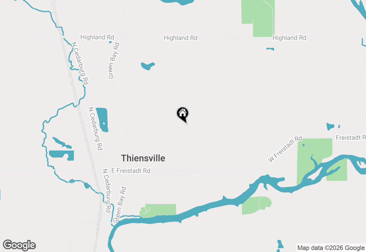 Map of 524 Park Crest Dr, Thiensville, WI 53092