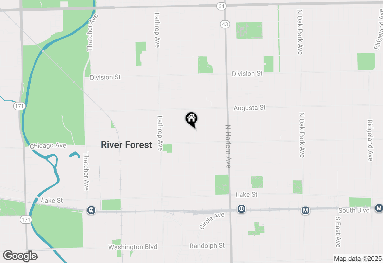 Map of 838 William Street, River Forest, IL 60305