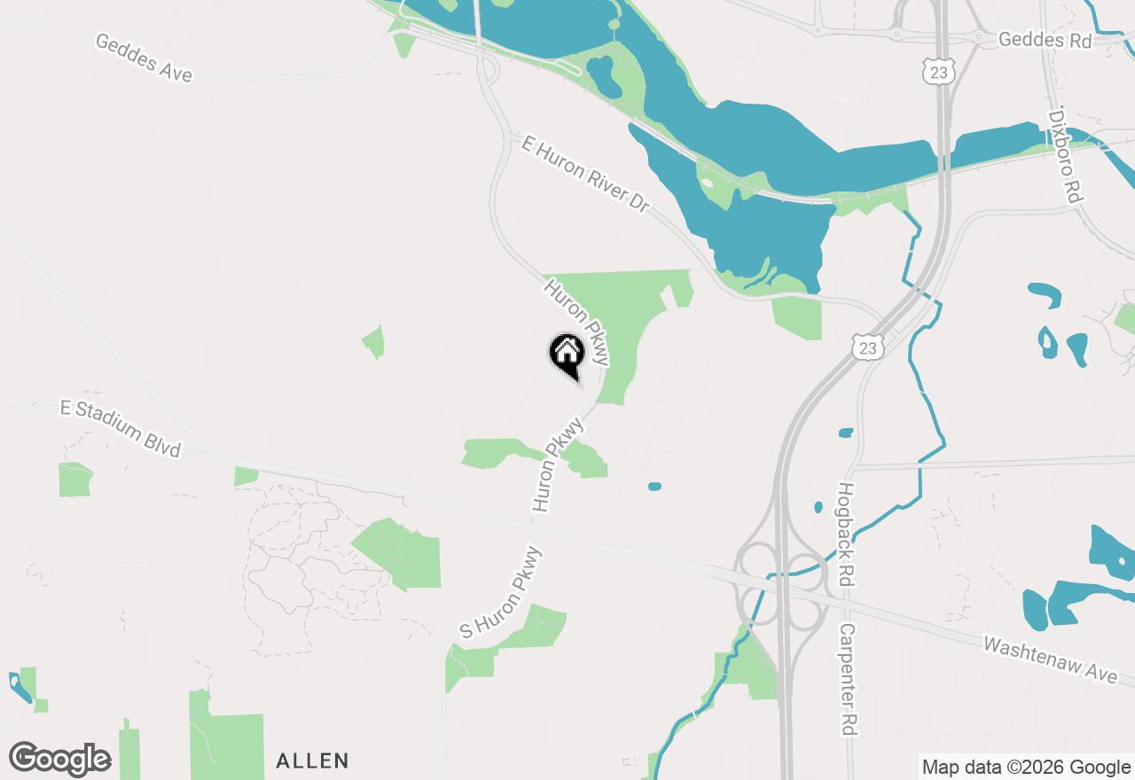 Map of 1924 Boulder Drive, Ann Arbor, MI 48104