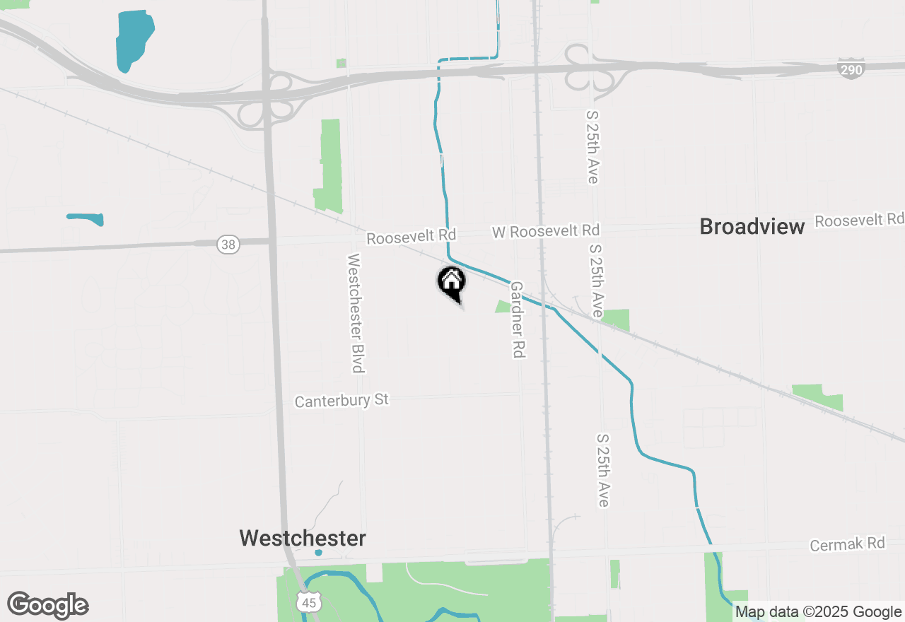 Map of 1358 Norfolk Avenue, Westchester, IL 60154