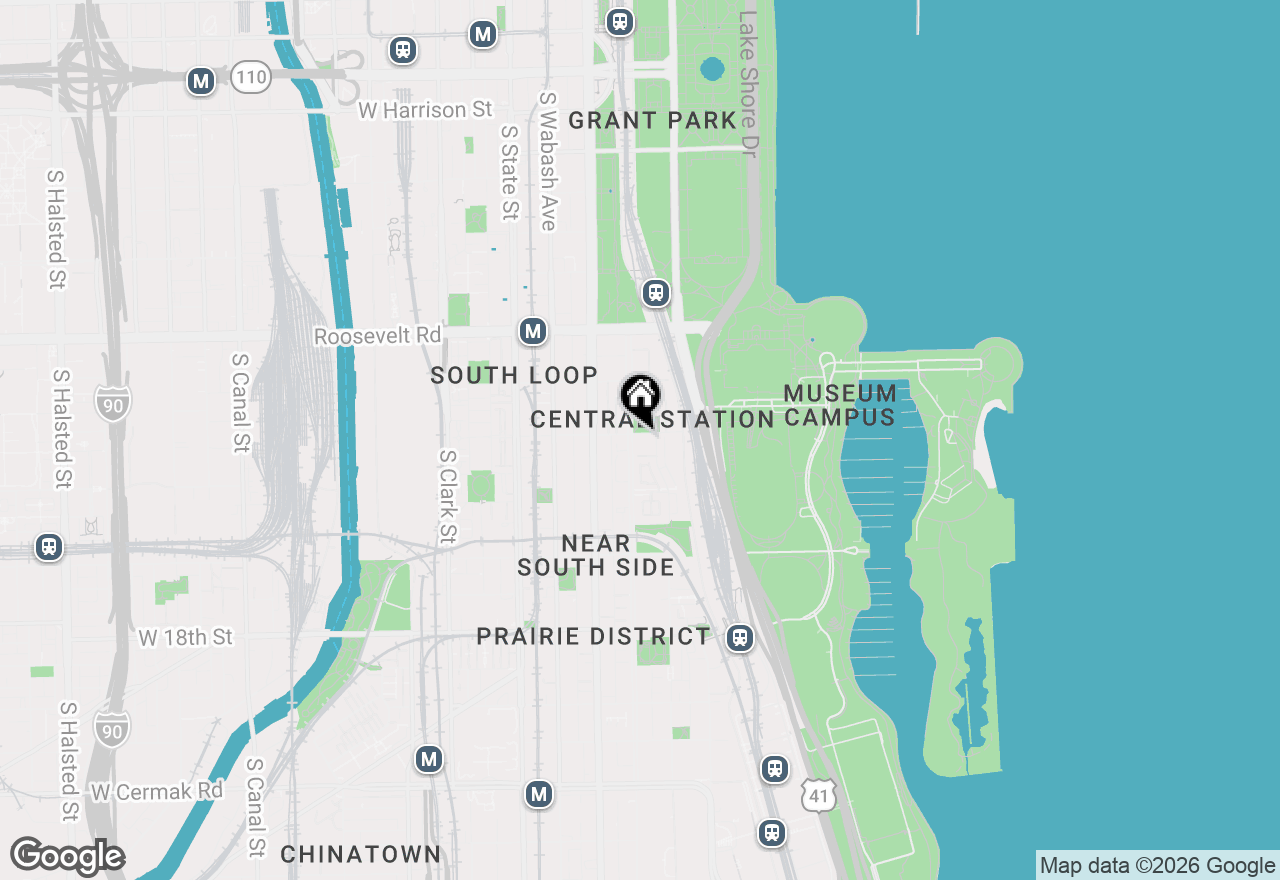 Map of 1401 S Indiana Avenue, Chicago, IL 60605