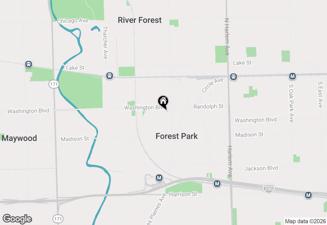 Map of 133 Ashland Avenue, River Forest, IL 60305