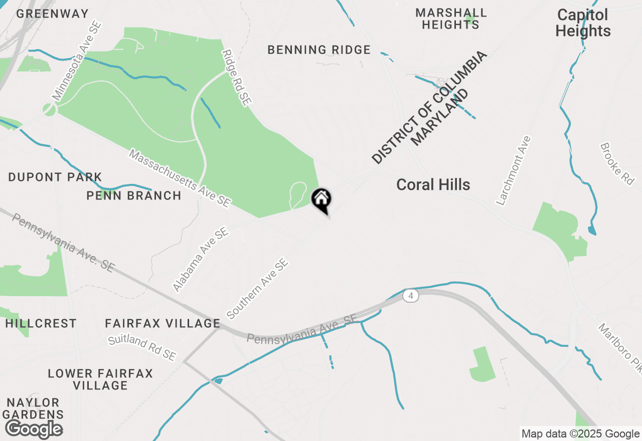 Map of 4310 Southern Avenue Se, Washington, DC 20019