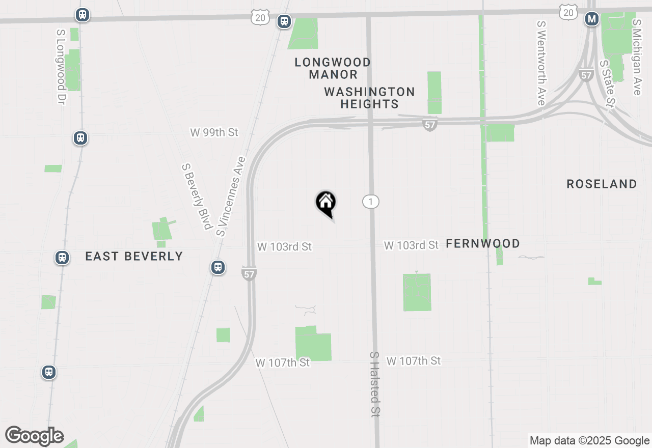 Map of 10210 S Sangamon Street, Chicago, IL 60643