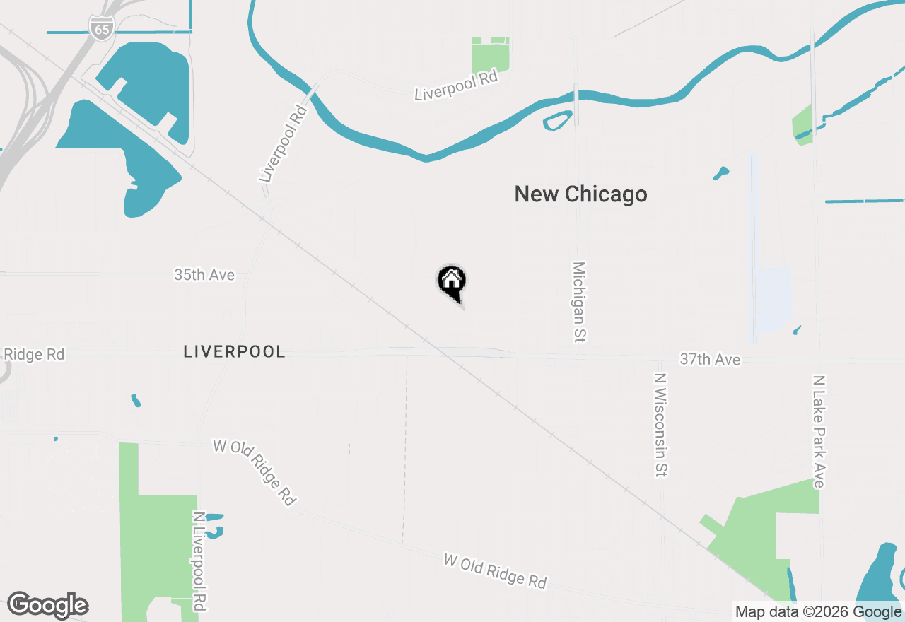 Map of 52 E 36th Avenue, Hobart, IN 46342