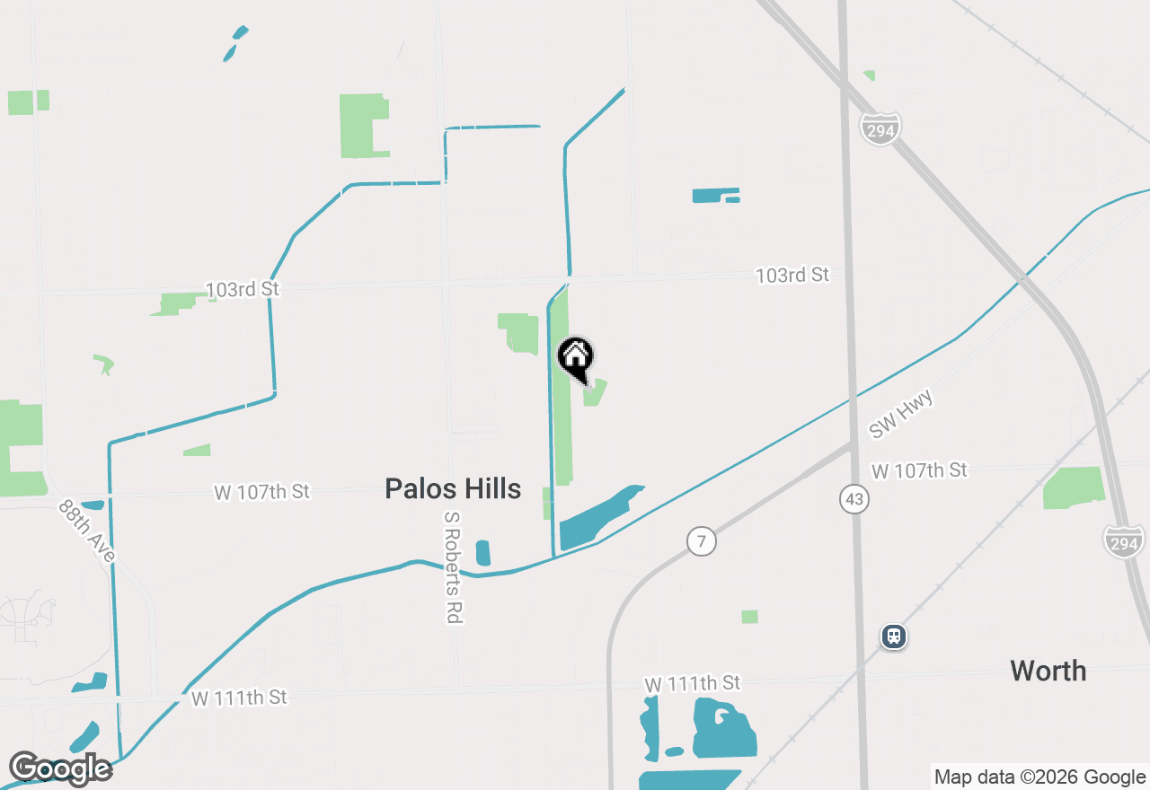 Map of 10524 S Michael Drive, Palos Hills, IL 60465