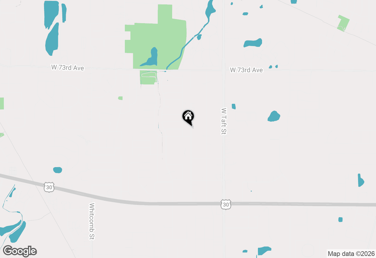 Map of 7526 Marshall Street, Merrillville, IN 46410