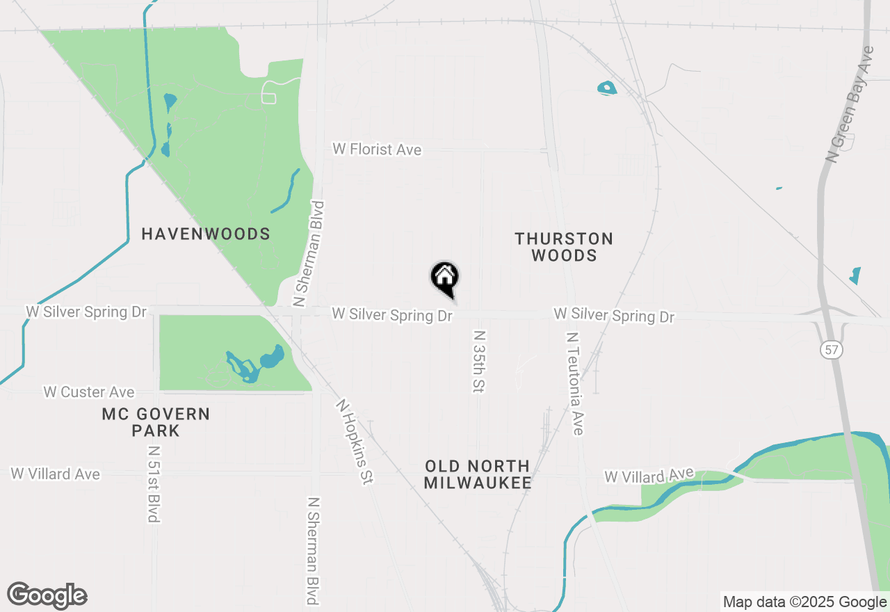 Map of 3628 W Silver Spring Dr, Milwaukee, WI 53209