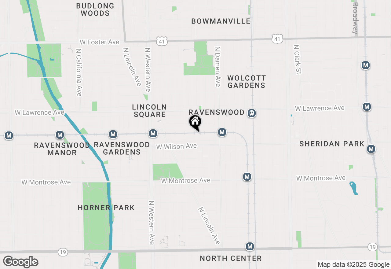 Map of 4636 N Hamilton Avenue #1, Chicago, IL 60625