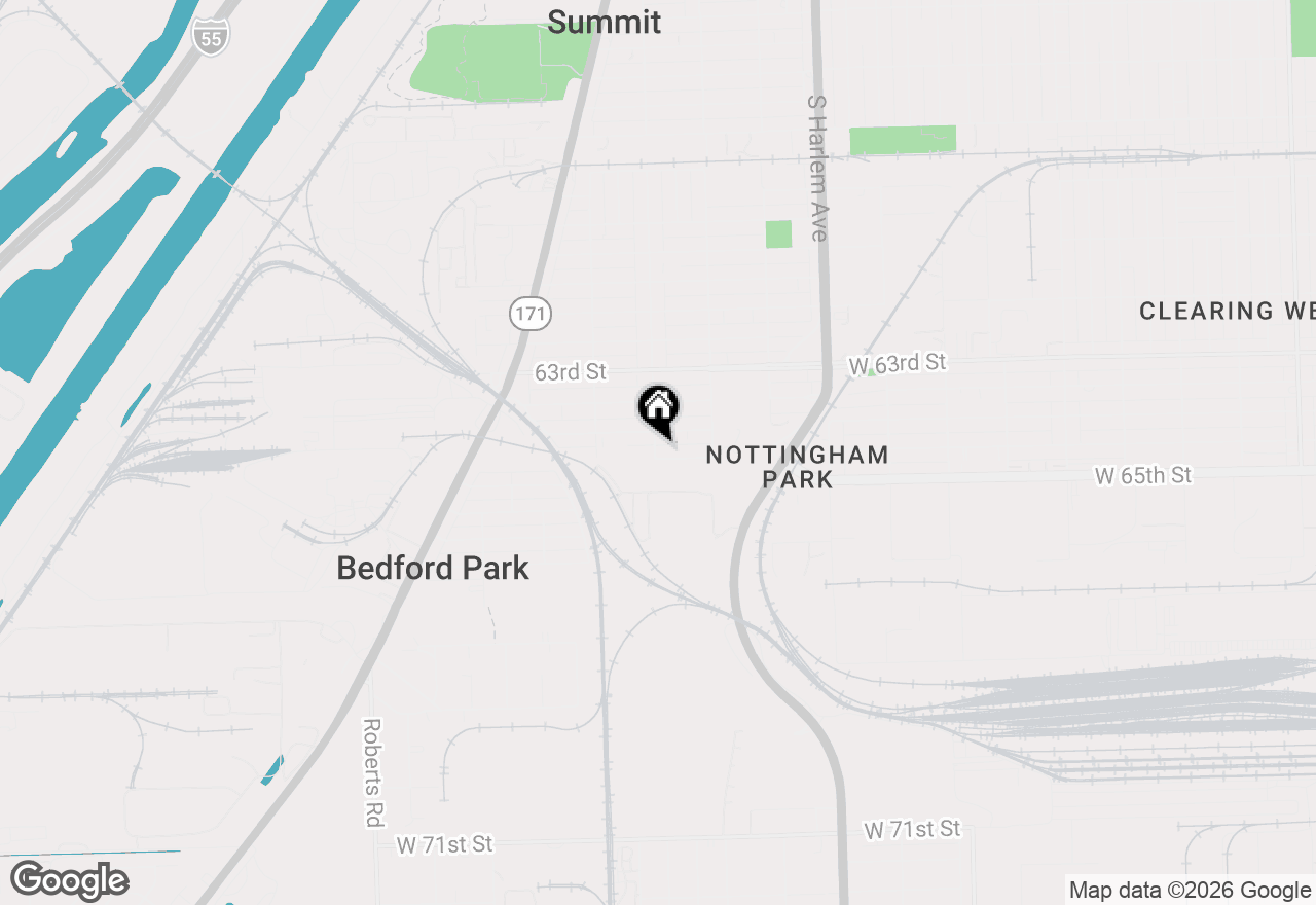 Map of 7458 W 64th Place, Summit, IL 60501