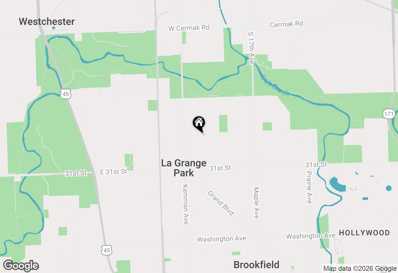 Map of 1240 Cleveland Avenue, La Grange Park, IL 60526