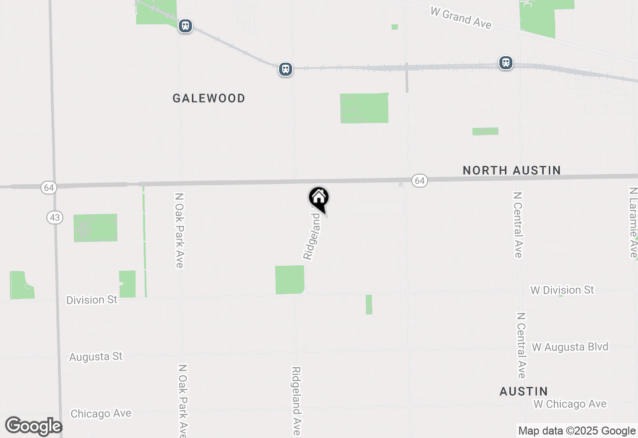 Map of 1122 N Ridgeland Avenue, Oak Park, IL 60302