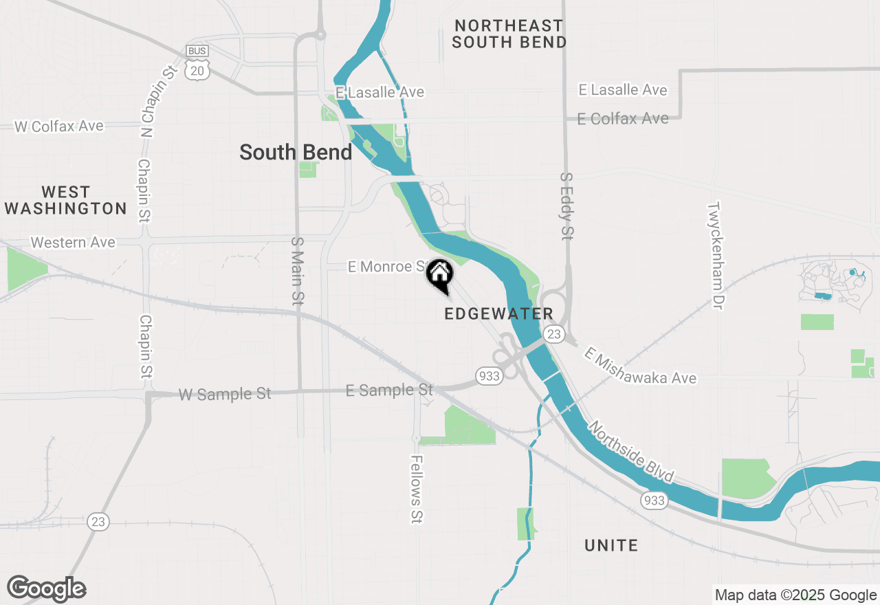 Map of 604 E South Street, South Bend, IN 46601