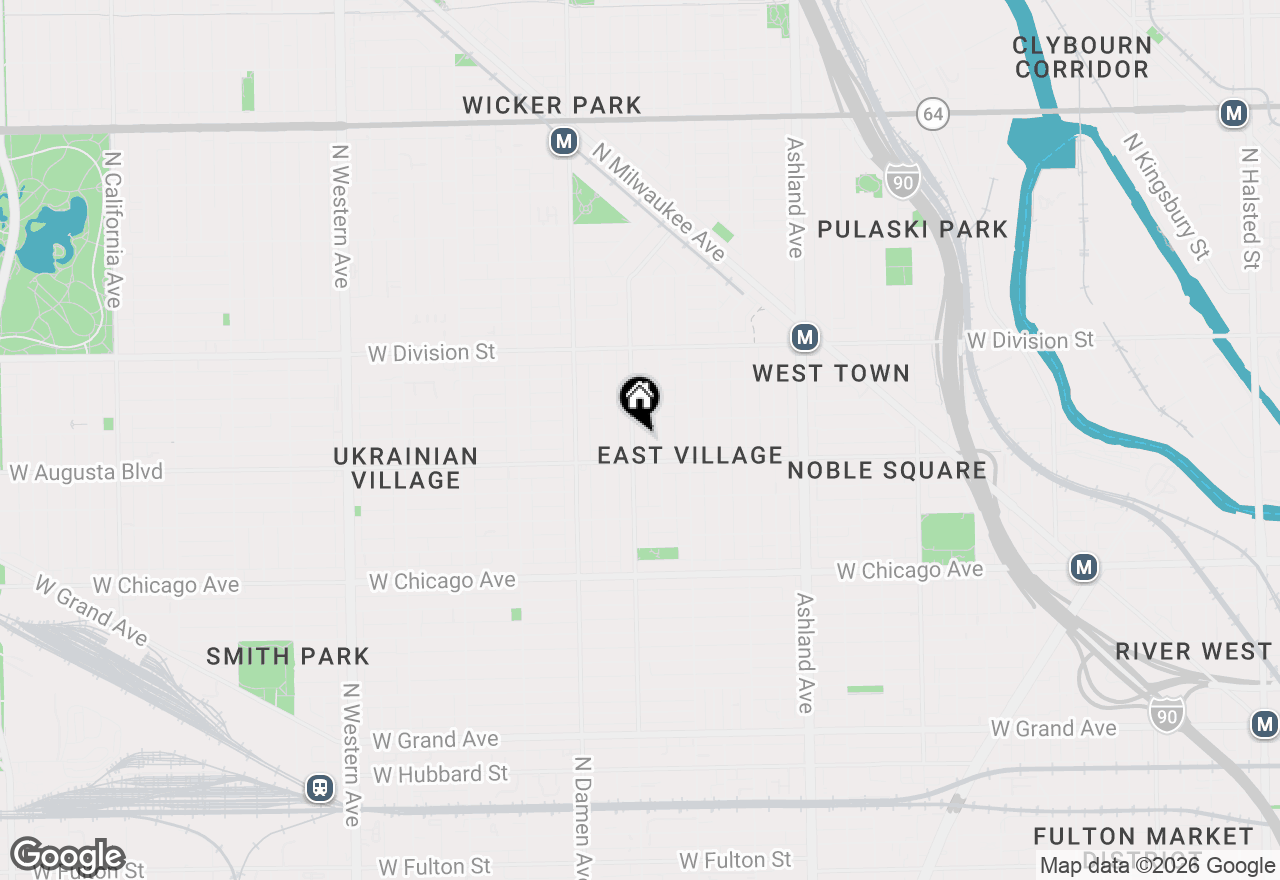 Map of 1019 N Wolcott Avenue, Chicago, IL 60622