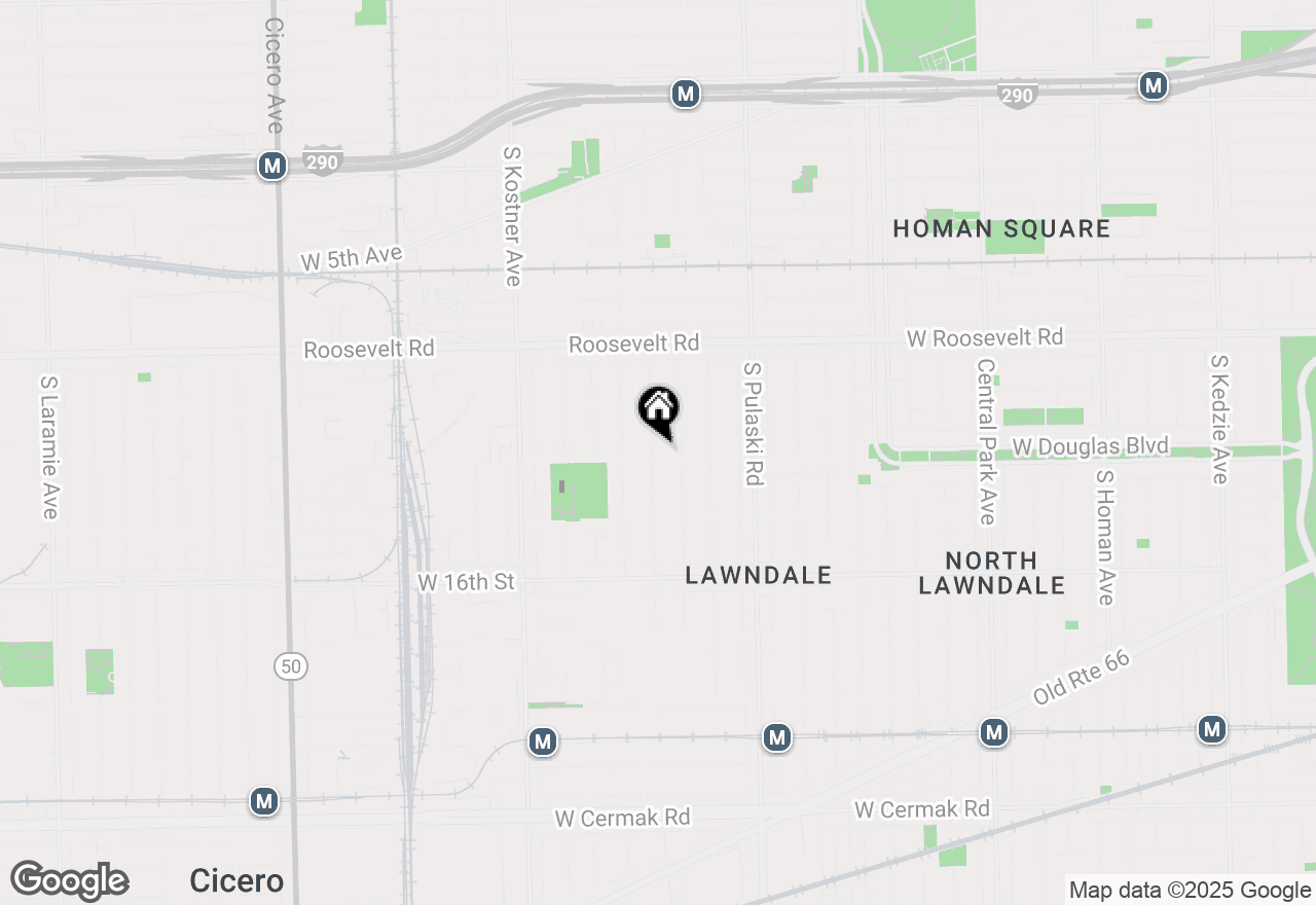 Map of 1352 S Kedvale Avenue, Chicago, IL 60623