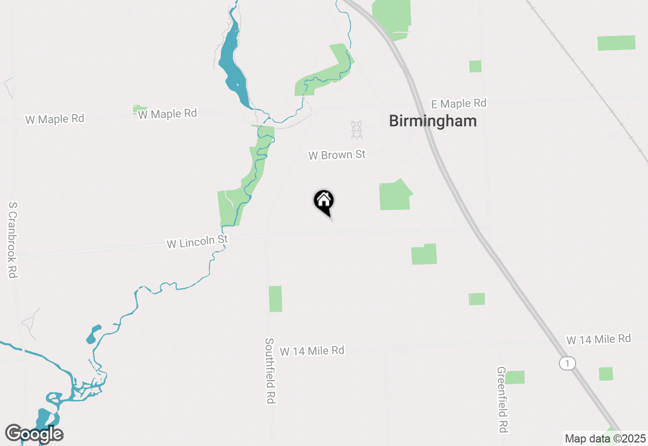 Map of 519 Wallace Street, Birmingham, MI 48009