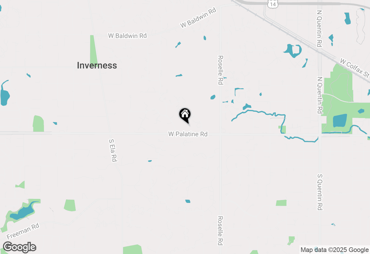 Map of 1596 W Palatine Road, Inverness, IL 60067