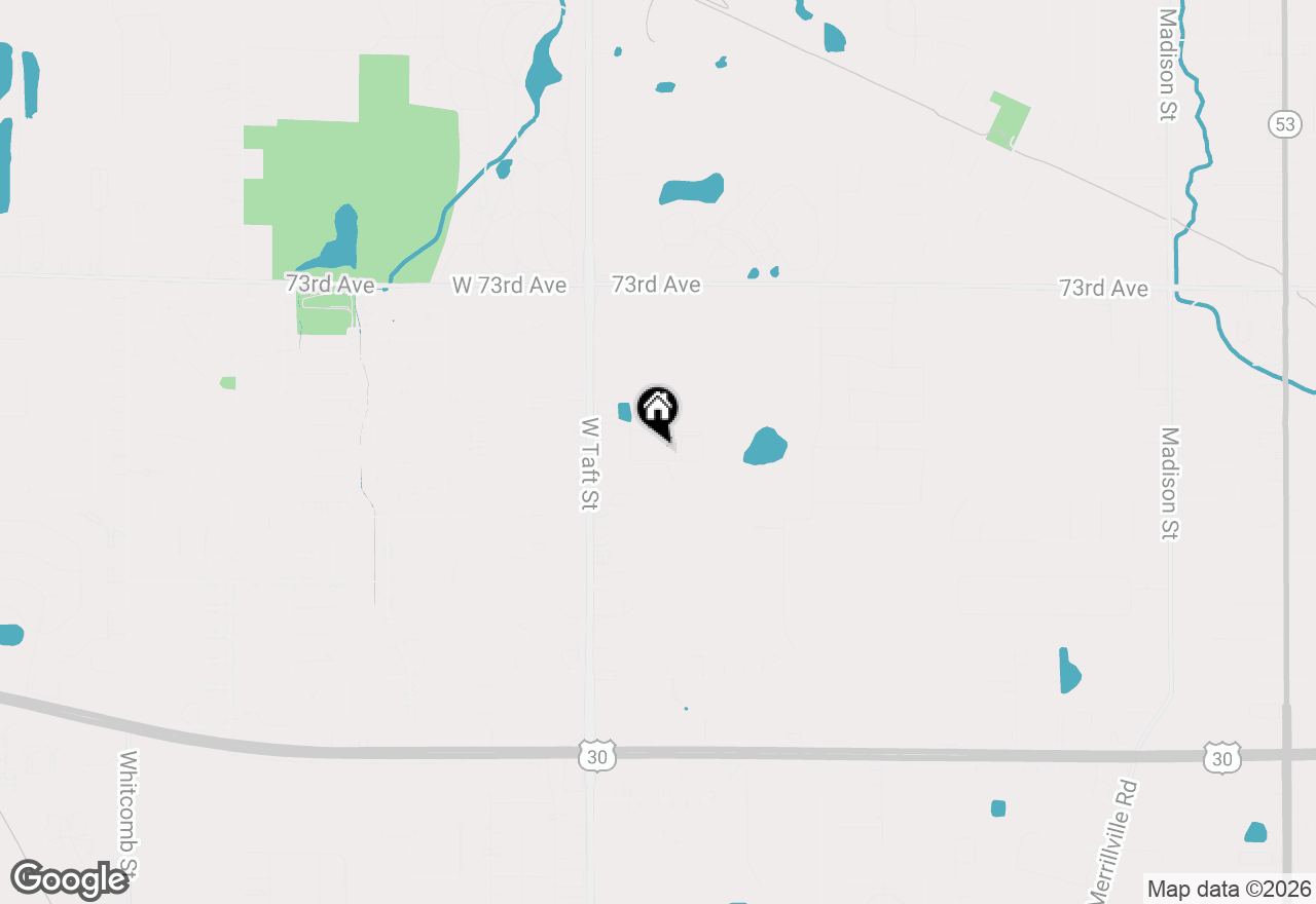 Map of 2009 W 75th Place #35, Merrillville, IN 46410