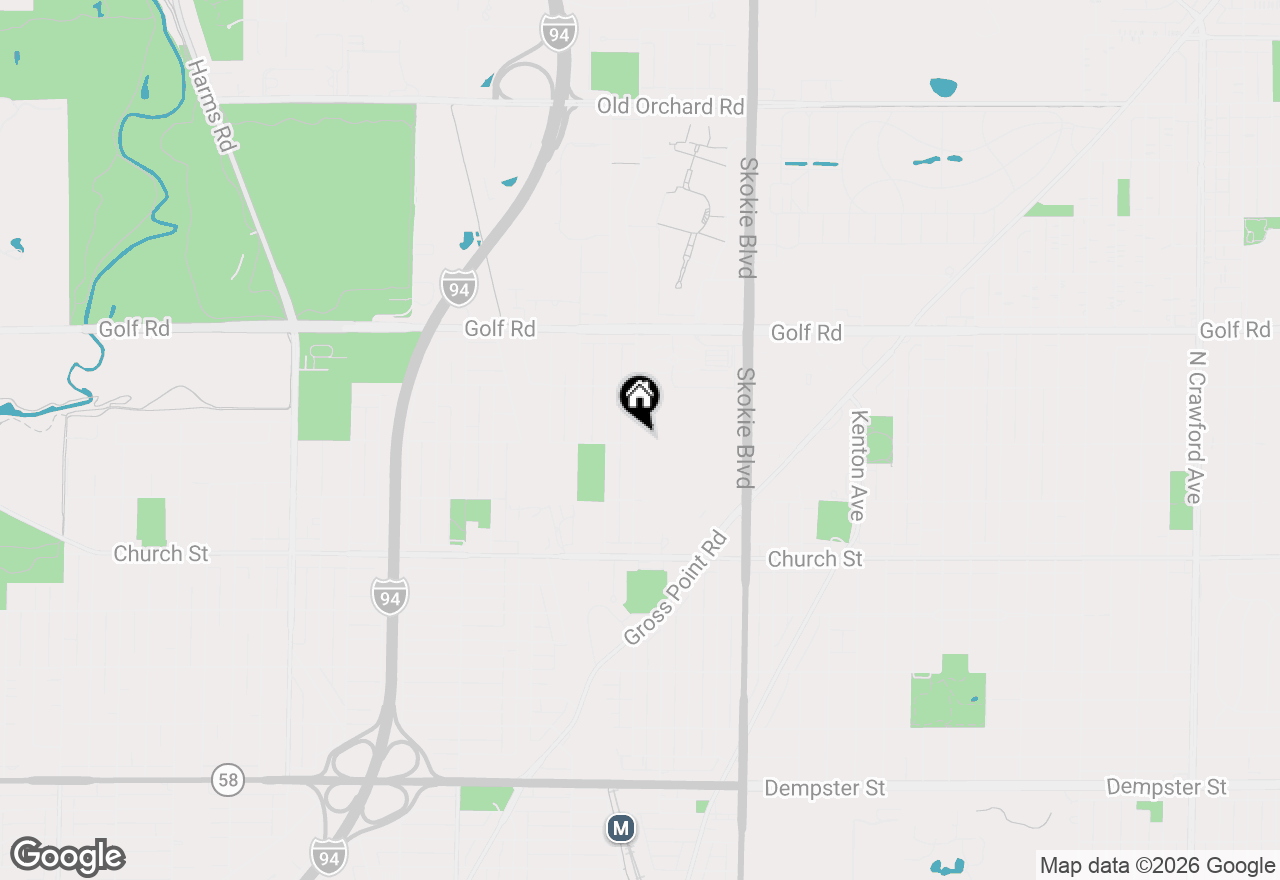 Map of 9401 Lavergne Avenue, Skokie, IL 60077