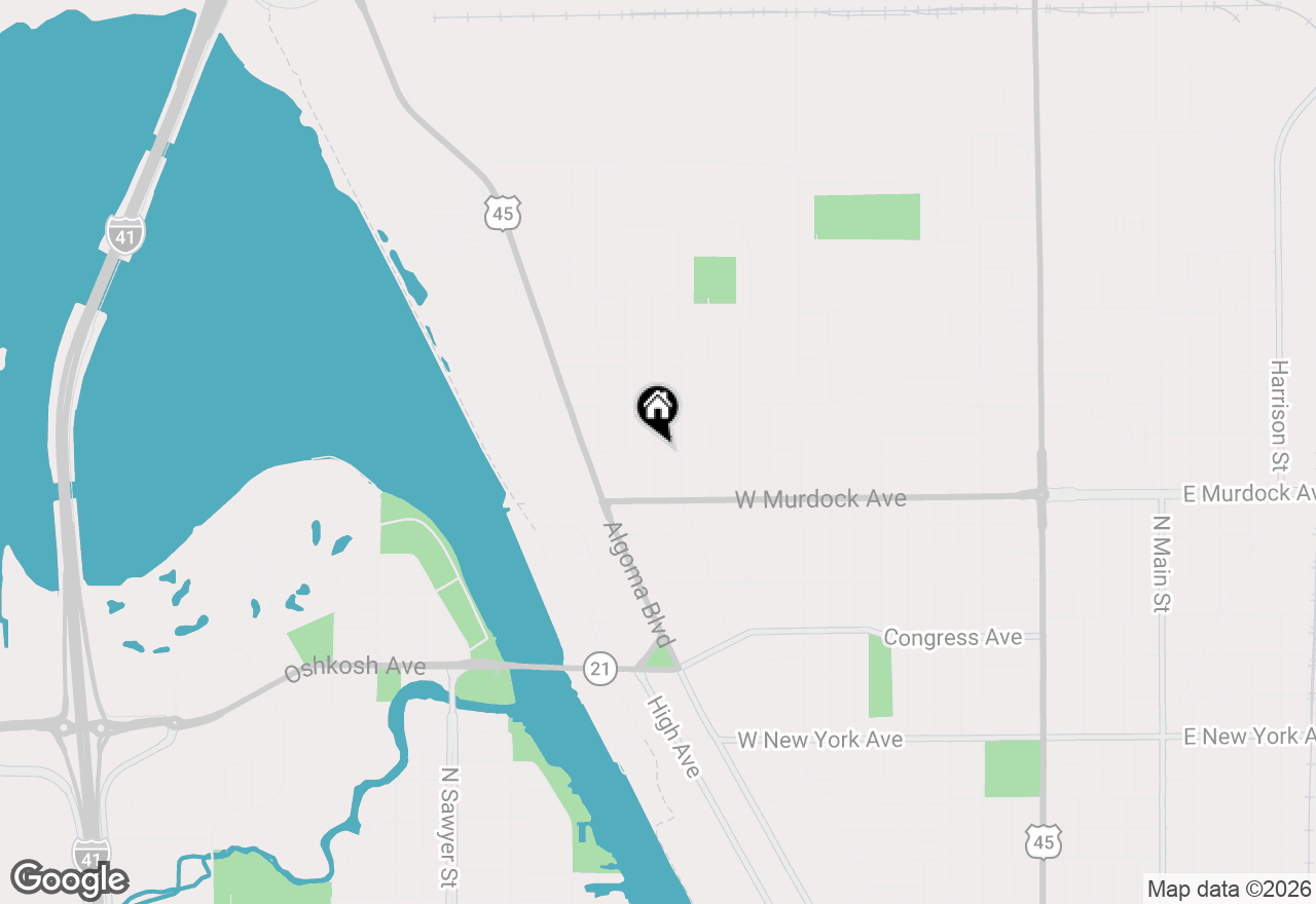 Map of 1520 Columbia Ave, Oshkosh, WI 54906