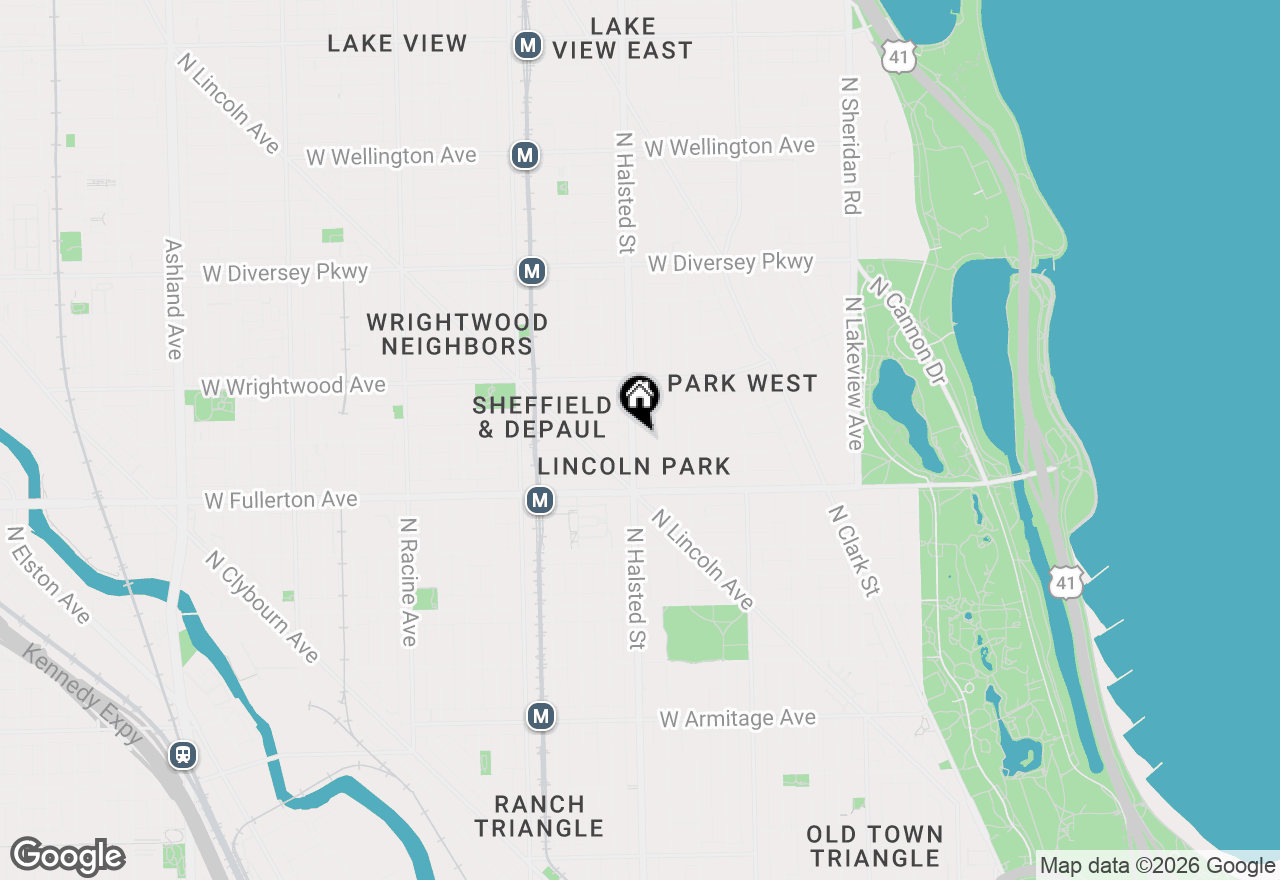 Map of 2457 N Halsted Street #2N, Chicago, IL 60614