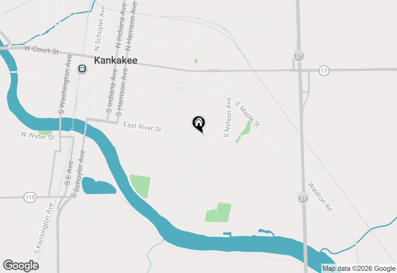 Map of 604 S Poplar Avenue, Kankakee, IL 60901