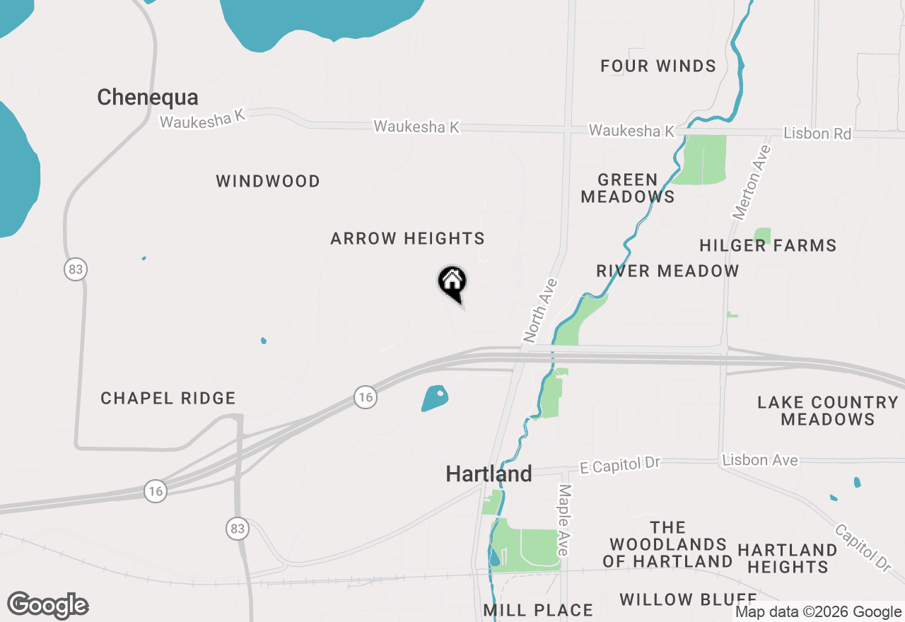 Map of 219 Willow Ct, Hartland, WI 53029