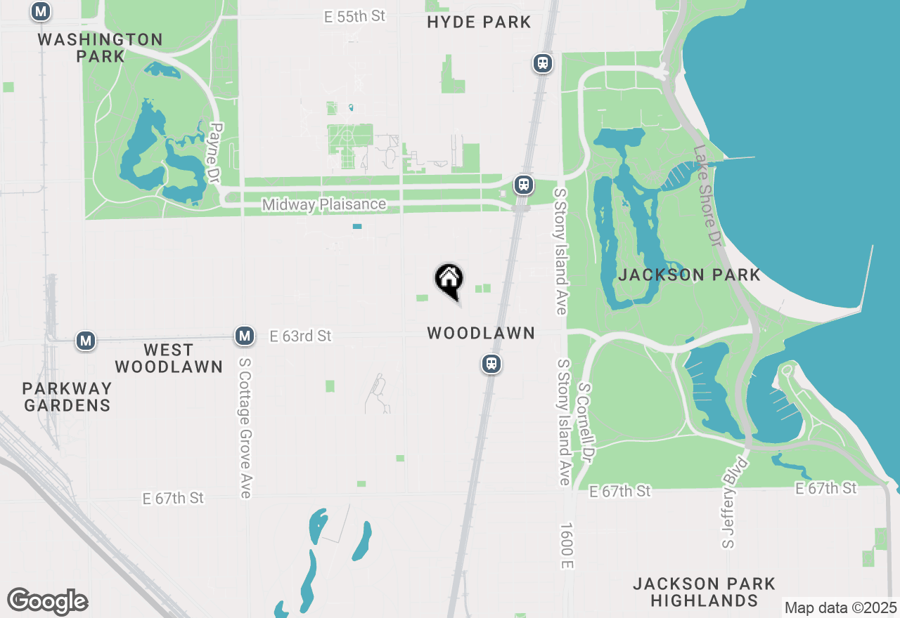 Map of 6220 S Kenwood Avenue #2N, Chicago, IL 60637