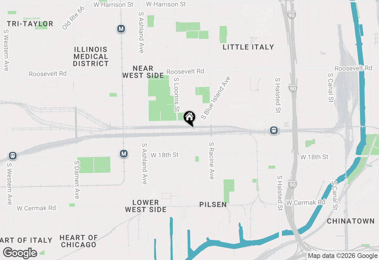 Map of 1550 S Blue Island Avenue #403, Chicago, IL 60608