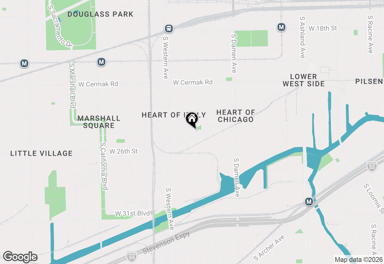 Map of 2241 W Coulter Street #1, Chicago, IL 60608