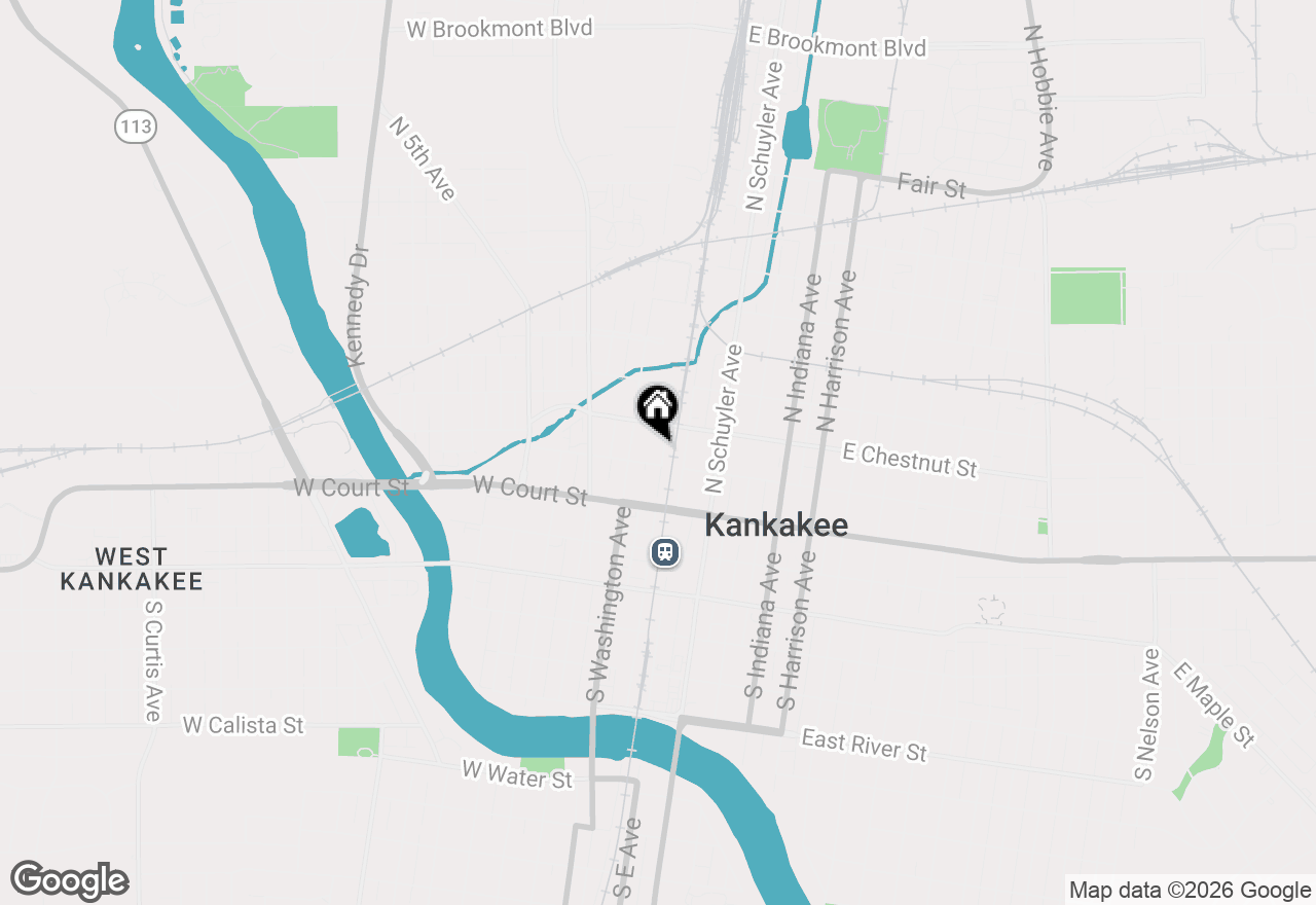 Map of 225 N West Avenue, Kankakee, IL 60901