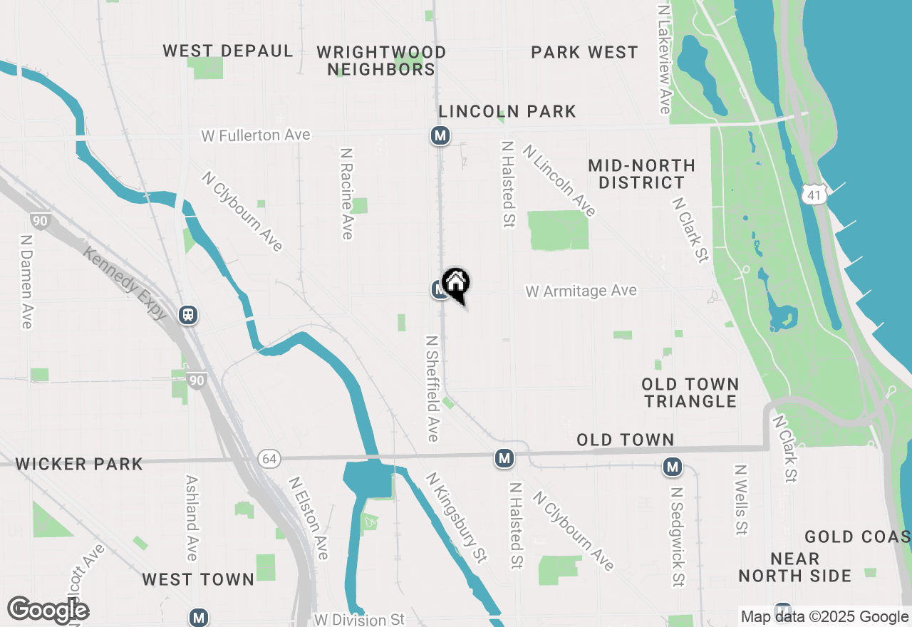 Map of 1943 N Bissell Street #B, Chicago, IL 60614