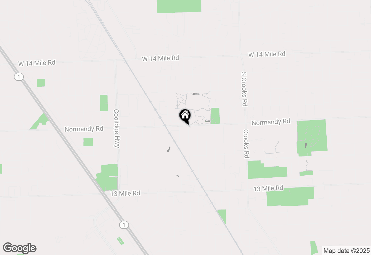 Map of 2421 Normandy Rd, Royal Oak, MI 48073