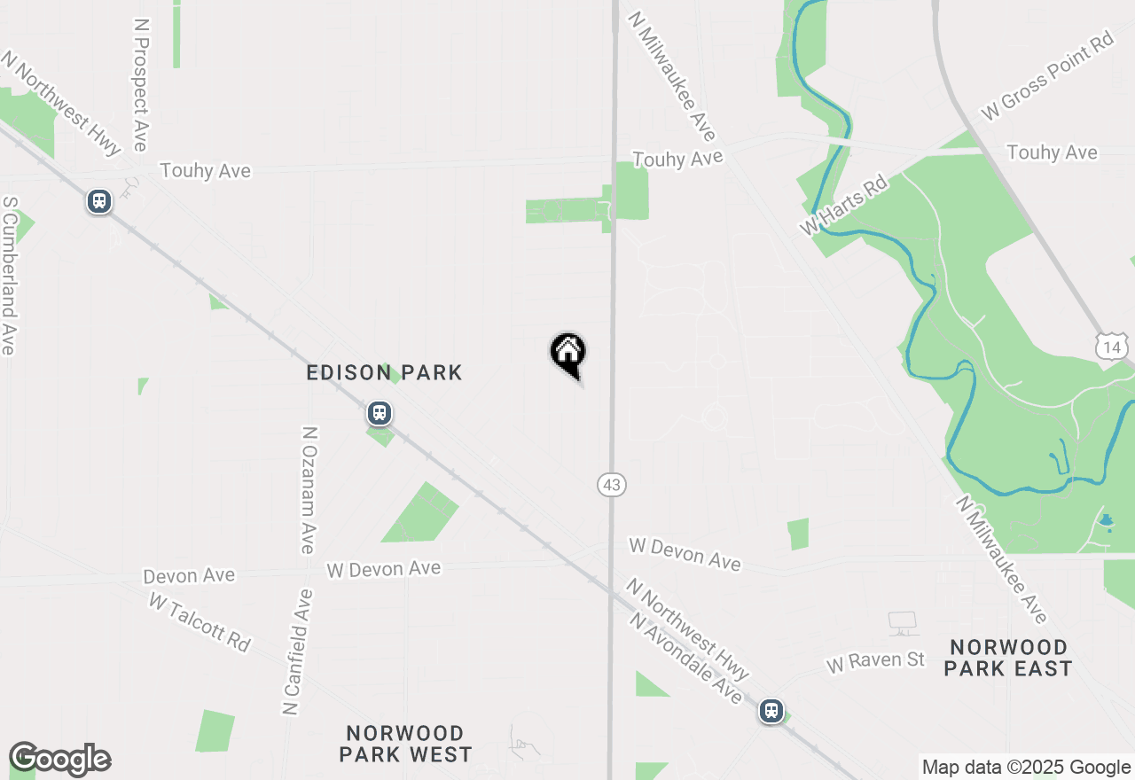 Map of 6725 N Octavia Avenue, Chicago, IL 60631