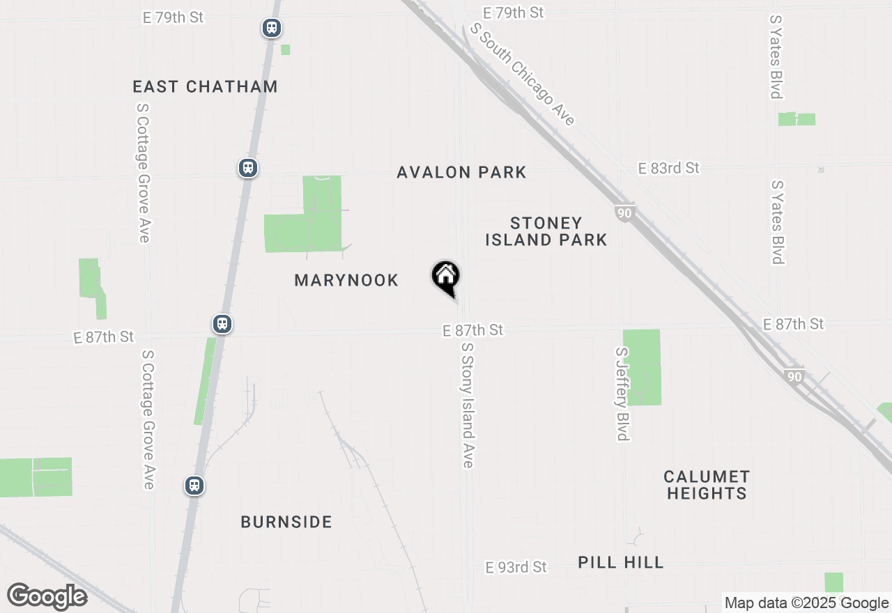 Map of 1534 E 86th Place, Chicago, IL 60619