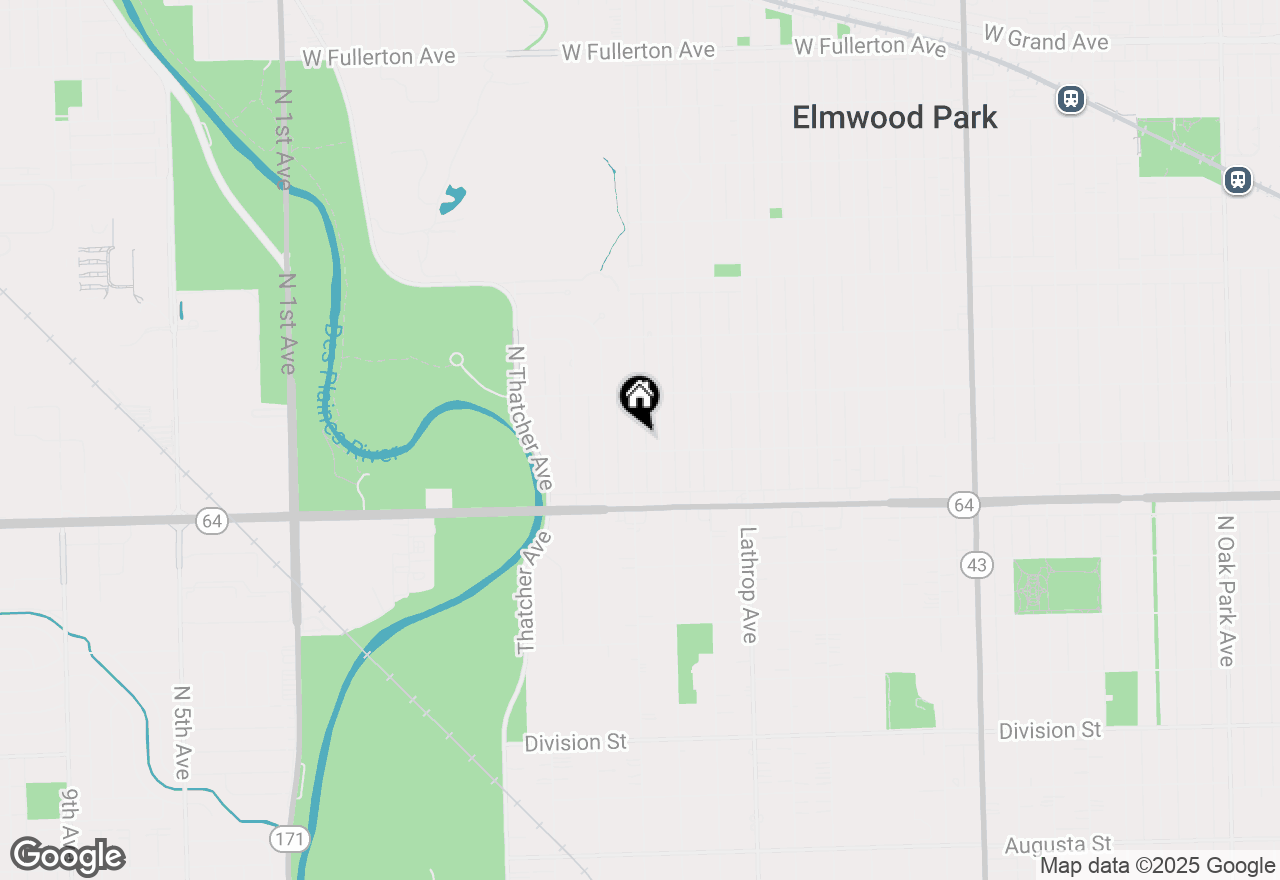 Map of 1707 N 78th Avenue, Elmwood Park, IL 60707