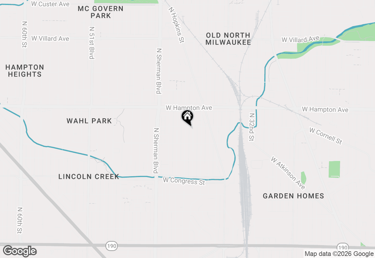 Map of 4672 N 40th St, Milwaukee, WI 53209