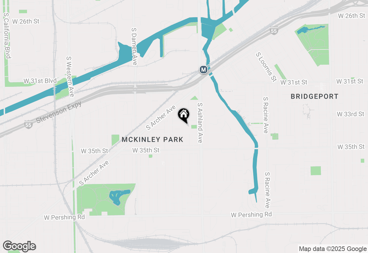 Map of 3334 S Paulina Street, Chicago, IL 60608